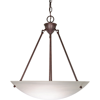 Nuvo Lighting 60/371  3 Light - 23" - Pendant - Alabaster Glass Bowl in Old Bronze Finish